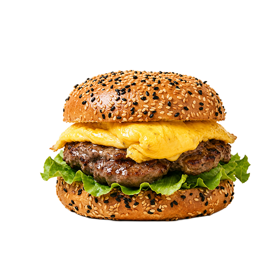 黄油滑蛋安格斯牛肉堡